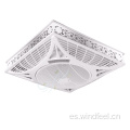 Ventilador de techo falso de plástico de tres velocidades de 14 pulgadas con tres velocidades y bajo ruido de LED